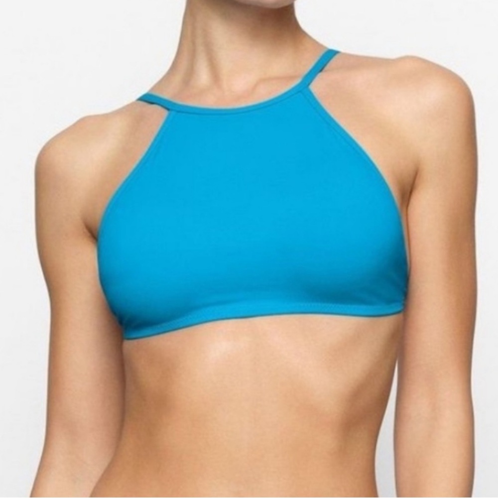 Skims Blue Strappy Bikini Top- NWOT